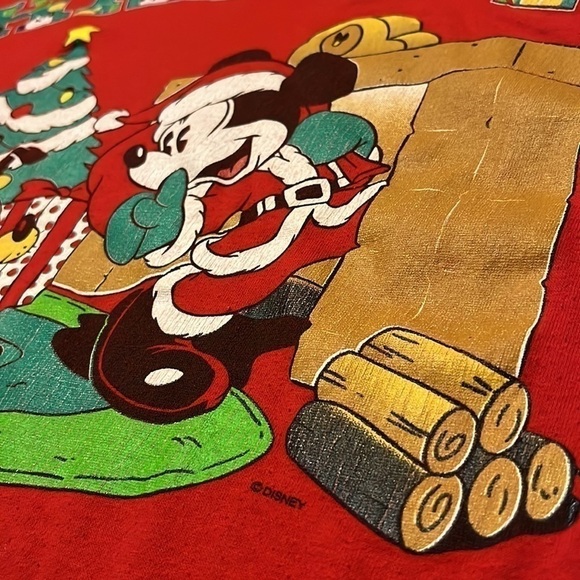 Vintage Disney Happy Holidays Oversized Single Stitch Sleep Shirt - Picture 3 of 8